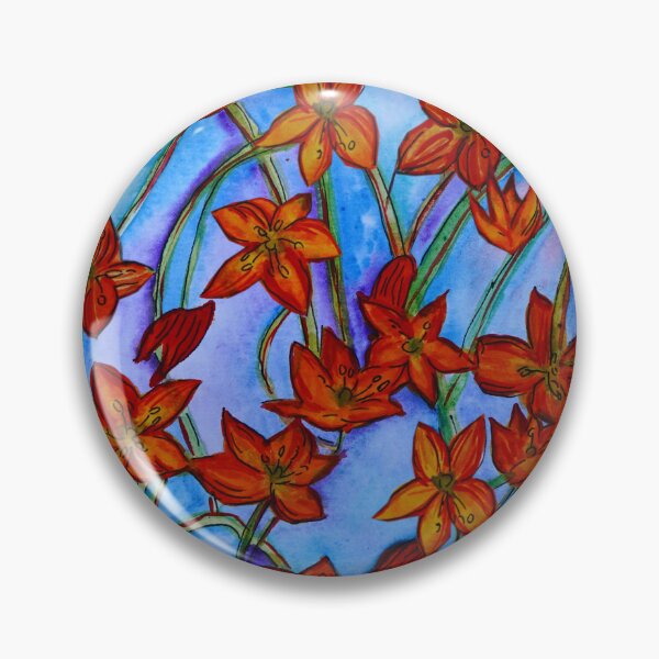 Artikelvorschau, Orange Blumenmuster entworfen und verkauft von Nira Dabush.