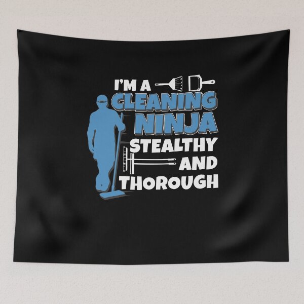 Item preview, Housekeeper Cleaning Ninja Funny House Cleaner designed and sold by StrongShirts.