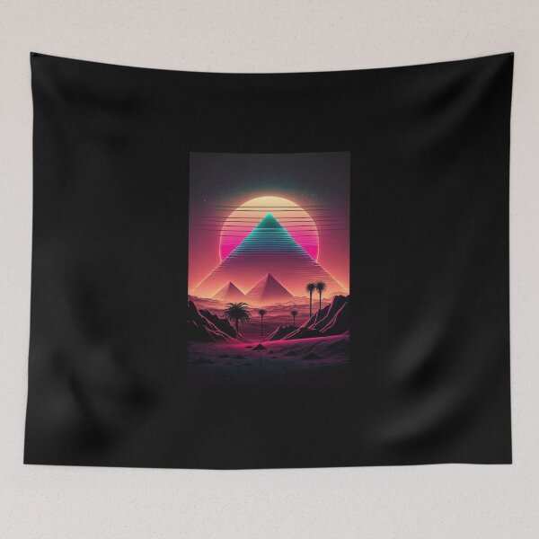 Item preview, 80s Synthwave cyberpunk Egypt - Pyramids designed and sold by RESToRAPTOR.