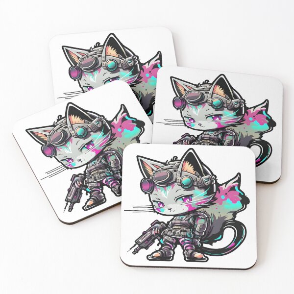 Item preview, The Cyber Cat Kawaii designed and sold by asurathunder.