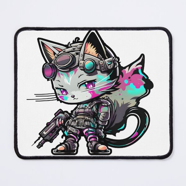 Item preview, The Cyber Cat Kawaii designed and sold by asurathunder.