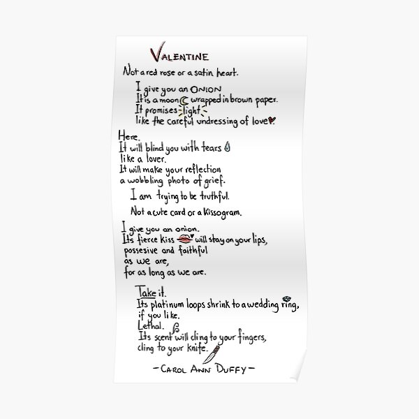 Valentine poem" by | Redbubble