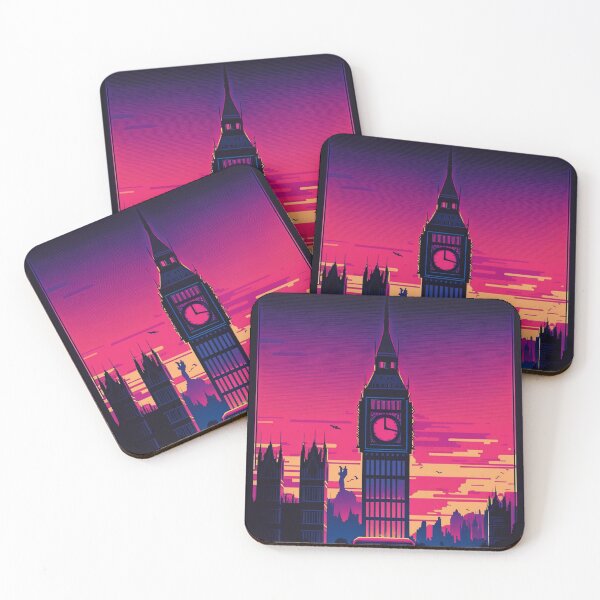 Item preview, 80s Synthwave cyberpunk London - Big Ben designed and sold by RESToRAPTOR.