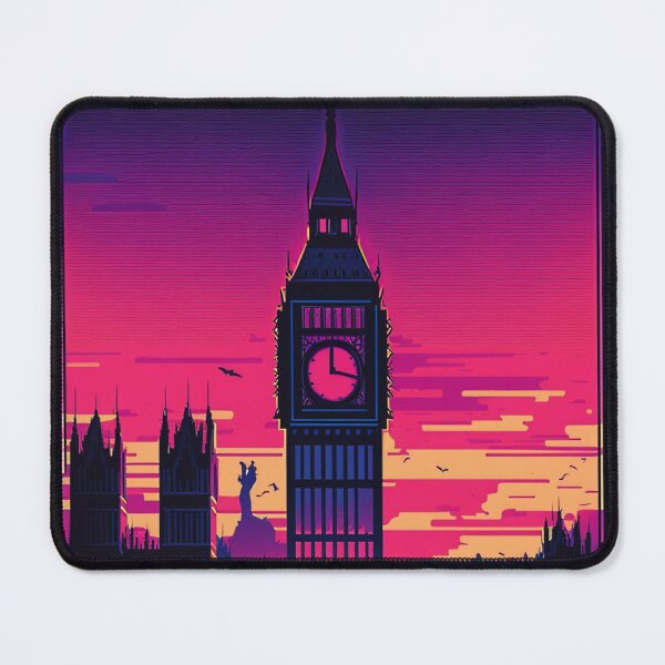 Item preview, 80s Synthwave cyberpunk London - Big Ben designed and sold by RESToRAPTOR.