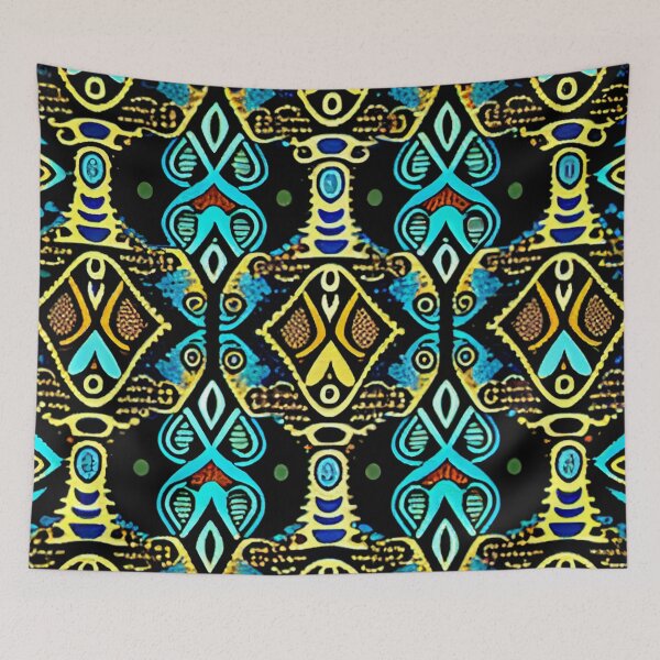 Item preview, Simple Elegant Bejeweled Pacific Islander Pattern Digital Painting designed and sold by CodeAndColors.