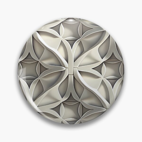 Artikelvorschau, Pale Three Dimensional Monochromatic Muted California Chic Pattern Digital Painting entworfen und verkauft von CodeAndColors.