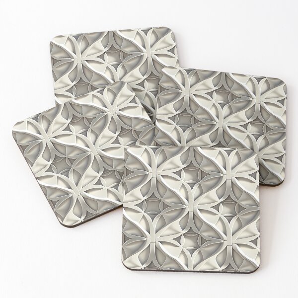 Item preview, Pale Three Dimensional Monochromatic Muted California Chic Pattern Digital Painting designed and sold by CodeAndColors.