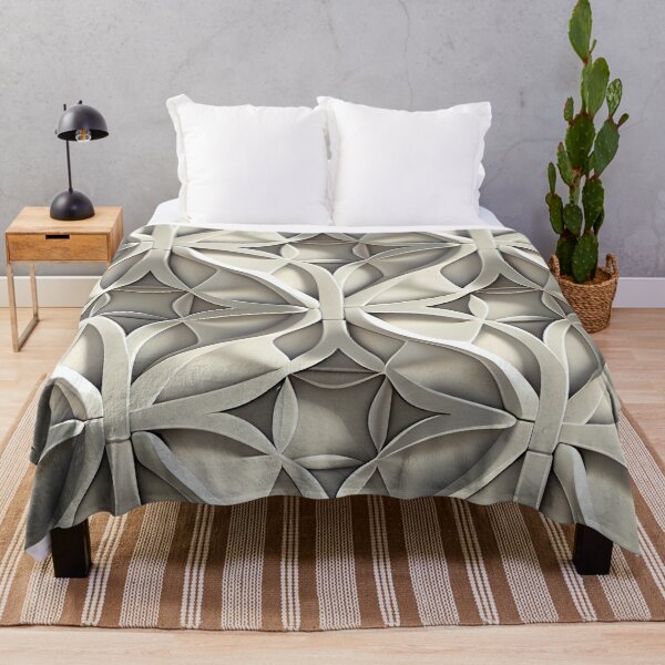 Item preview, Pale Three Dimensional Monochromatic Muted California Chic Pattern Digital Painting designed and sold by CodeAndColors.