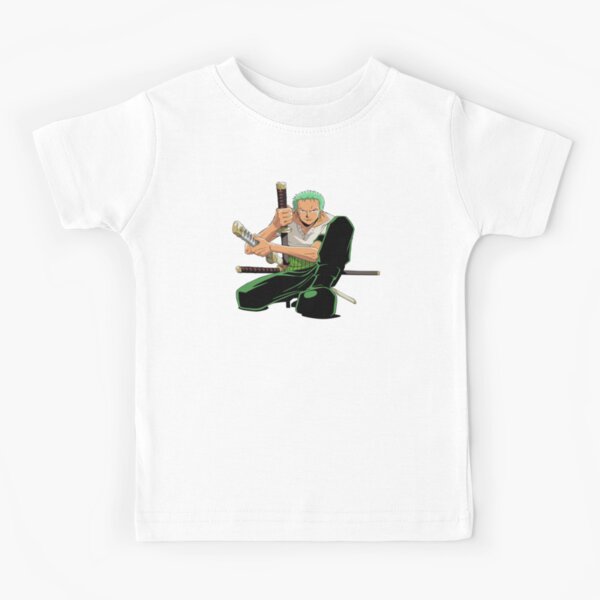 Zoro Smile Mask Wano - Cyan  Kids T-Shirt by RedaXis