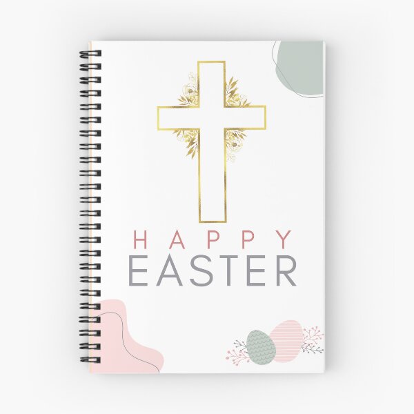 Item preview, Easter Blessings - Golden Cross & Pastel eggs designed and sold by Ceramic Scripture.