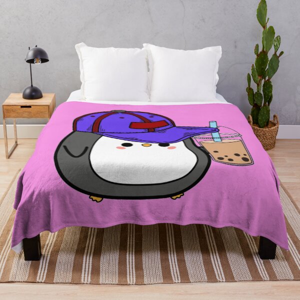 Item preview, Penguin Drinking Bubble Tea - Kawaii designed and sold by LMoonDesigns.