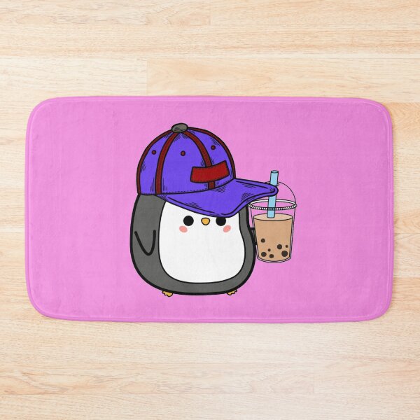 Item preview, Penguin Drinking Bubble Tea - Kawaii designed and sold by LMoonDesigns.