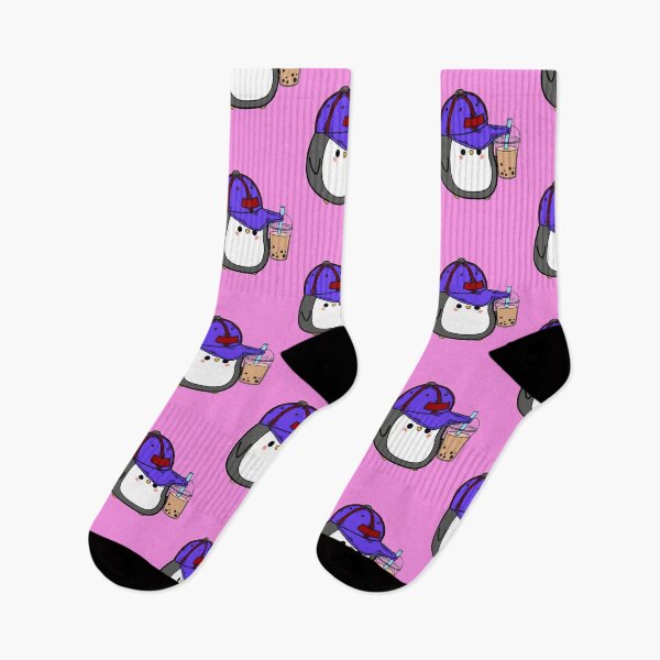 Item preview, Penguin Drinking Bubble Tea - Kawaii designed and sold by LMoonDesigns.