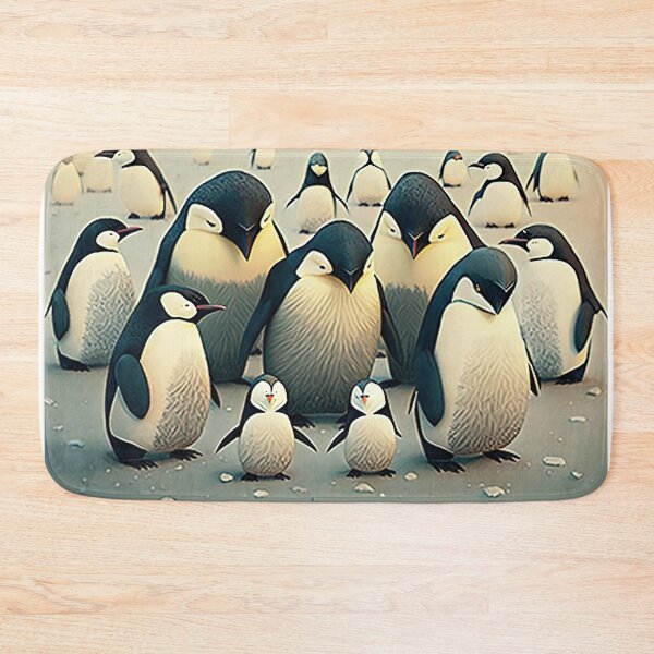 Item preview, Penguins on a frozen lake designed and sold by artyficial-.