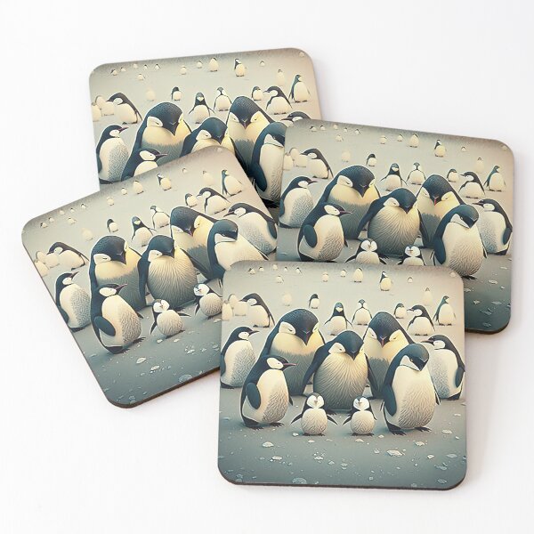 Item preview, Penguins on a frozen lake designed and sold by artyficial-.