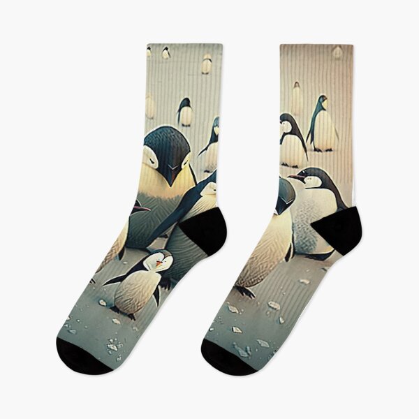 Item preview, Penguins on a frozen lake designed and sold by artyficial-.