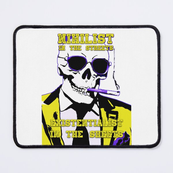 Artikelvorschau, Nihilist In The Streets, Existentialist In The Sheets Pop Art Skull entworfen und verkauft von PVSKI.