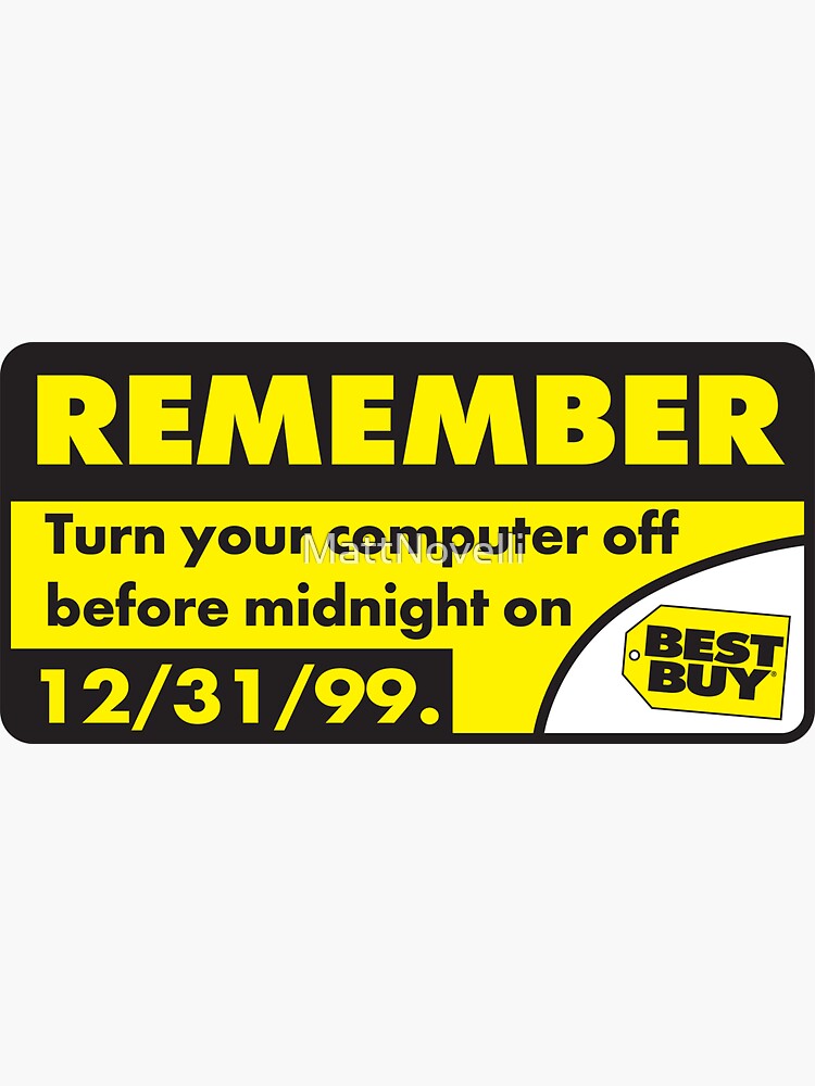 Y2K Best Buy Warning Sticker by MattNovelli