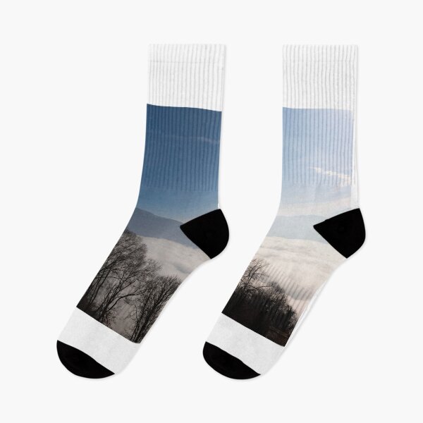 Item preview, Mountain Range Above Cloudscape and Bare Tree in a Sunny Day designed and sold by Mats Silvan.