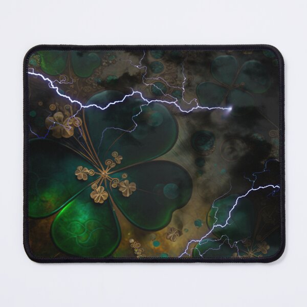 Item preview, St Patricks Day Dark Green Shamrock Pattern Irish Lightning designed and sold by ZANNIX.
