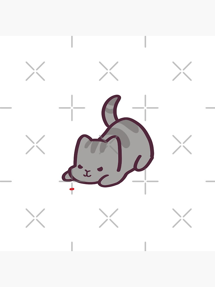 Kawaii Grey Cat Pin