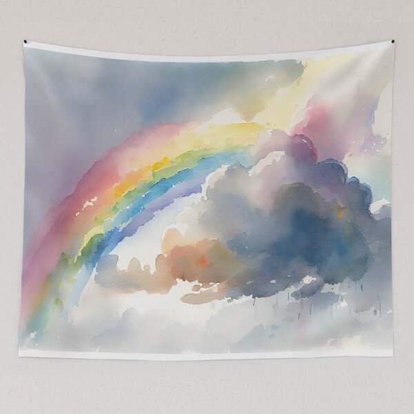 Artikelvorschau, Rainbows and clouds - Watercolour - 01 entworfen und verkauft von EmilyDayDreams.