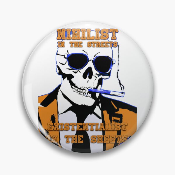 Aperçu de l'œuvre Nihilist In The Streets, Existentialist In The Sheets Pop Art Skull créée et vendue par PVSKI.