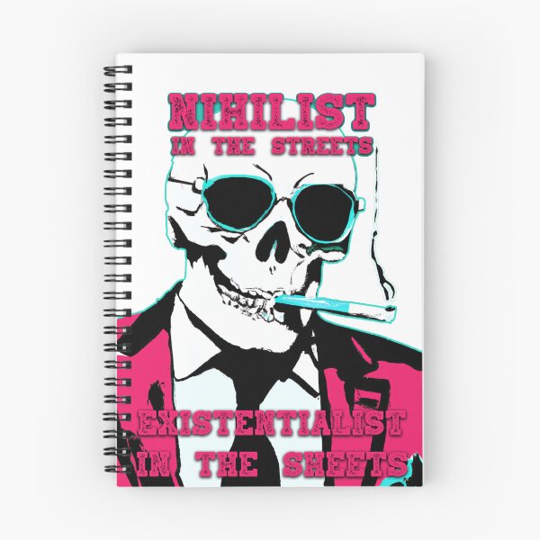 Aperçu de l'œuvre Nihilist In The Streets, Existentialist In The Sheets Pop Art Skull créée et vendue par PVSKI.