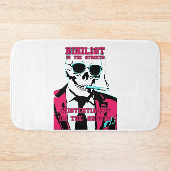 Artikelvorschau, Nihilist In The Streets, Existentialist In The Sheets Pop Art Skull entworfen und verkauft von PVSKI.