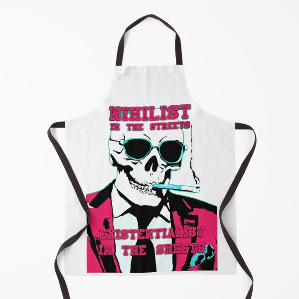 Aperçu de l'œuvre Nihilist In The Streets, Existentialist In The Sheets Pop Art Skull créée et vendue par PVSKI.