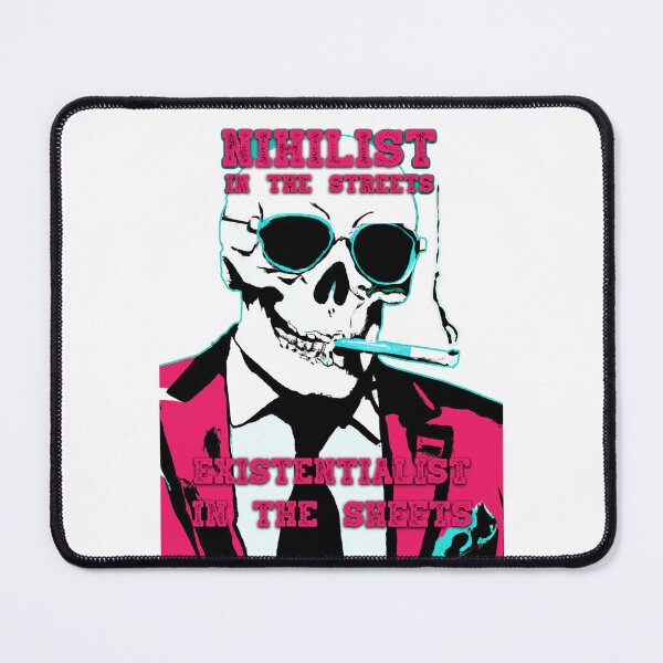 Artikelvorschau, Nihilist In The Streets, Existentialist In The Sheets Pop Art Skull entworfen und verkauft von PVSKI.