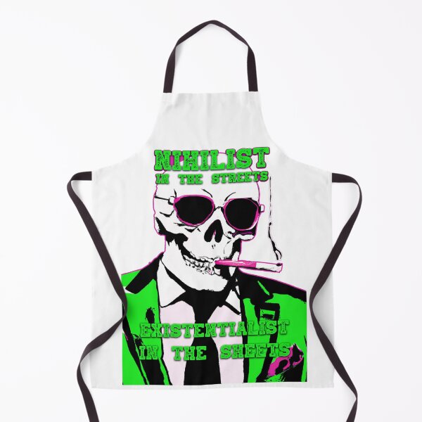 Aperçu de l'œuvre Nihilist In The Streets, Existentialist In The Sheets Pop Art Skull créée et vendue par PVSKI.