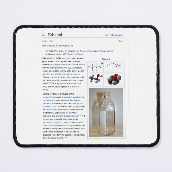 Item preview, Ethanol Wikipedia designed and sold by RoboRaphael.