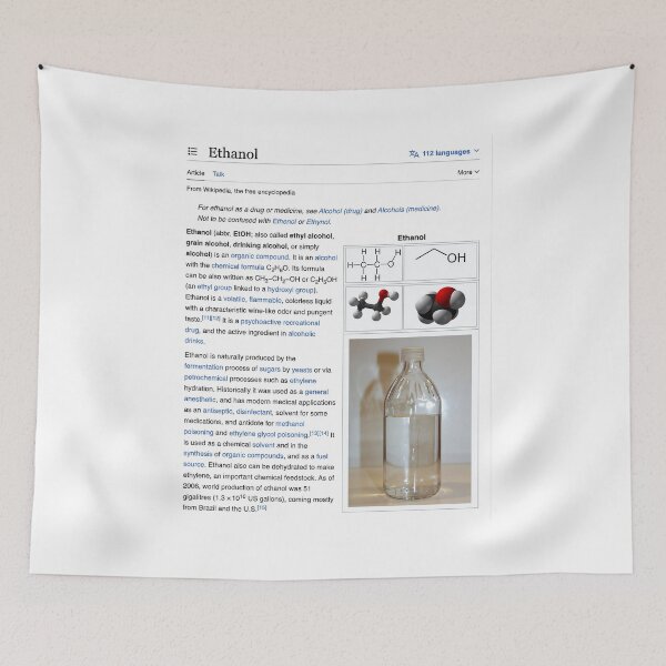 Item preview, Ethanol Wikipedia designed and sold by RoboRaphael.