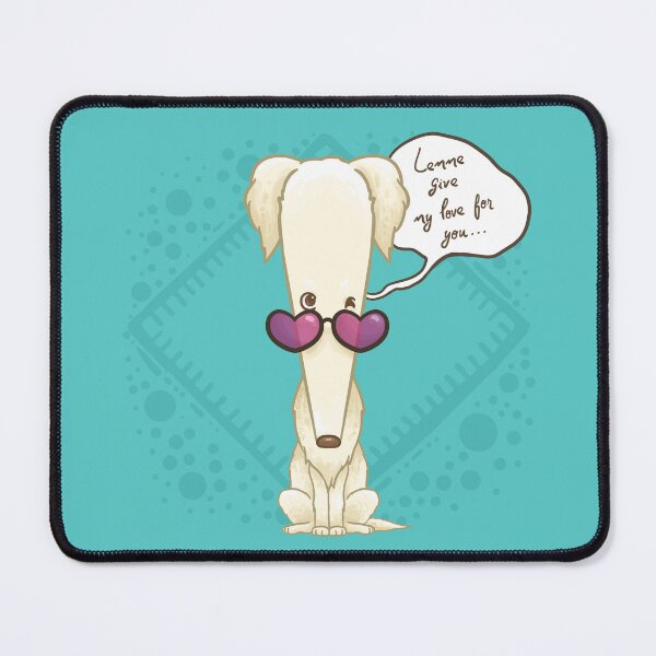 Item preview, Borzoi Dog Using Hearty Glasses designed and sold by Khotekmei.