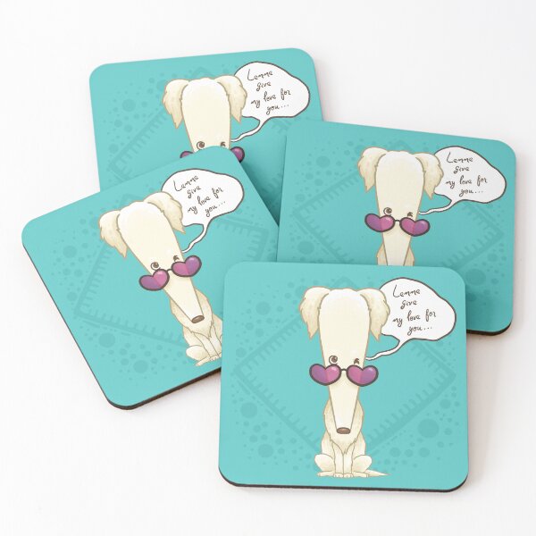 Item preview, Borzoi Dog Using Hearty Glasses designed and sold by Khotekmei.
