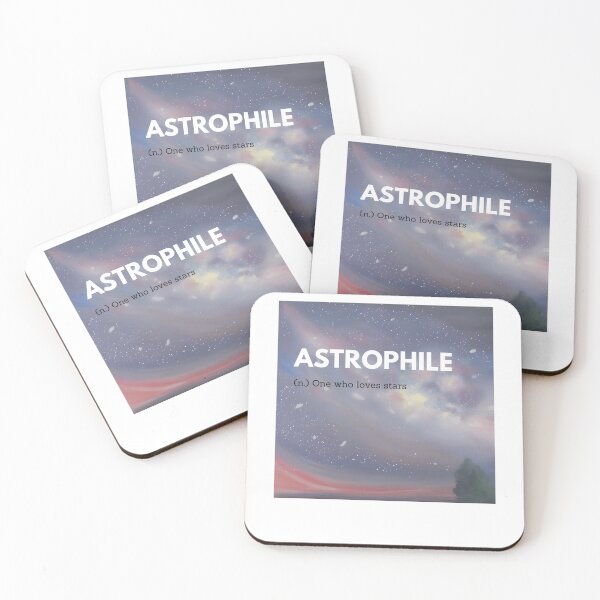 Item preview, Astrophile noun word meaning text typography star sky milky way galaxy love purple blue oil painting aesthetic art illustration sticker designed and sold by FRH Design ⭐⭐⭐⭐⭐.
