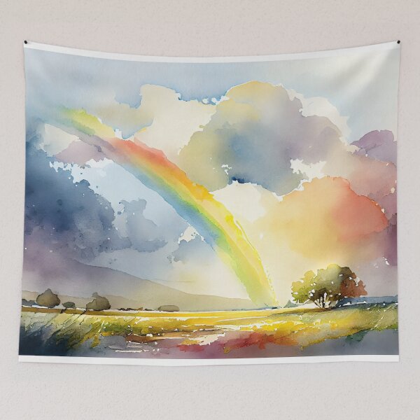 Artikelvorschau, Rainbows and clouds - Watercolour - 04 entworfen und verkauft von EmilyDayDreams.