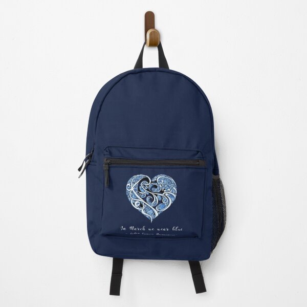 Item preview, We Wear Blue, Colorectal Colon Cancer, in march we wear blue heart print designed and sold by KesDesigns ⭐⭐⭐⭐⭐.