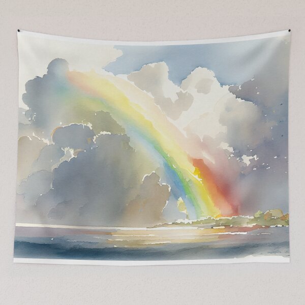 Artikelvorschau, Rainbows and clouds - Watercolour - 05 entworfen und verkauft von EmilyDayDreams.