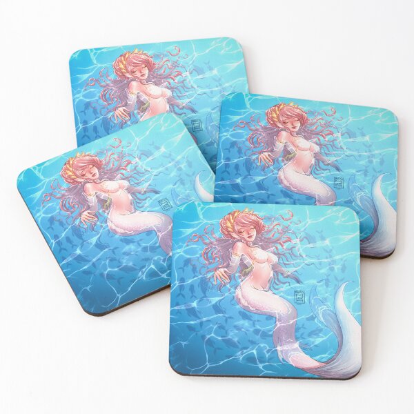 Item preview, White and Pink Mermaid designed and sold by Natascia Mora.