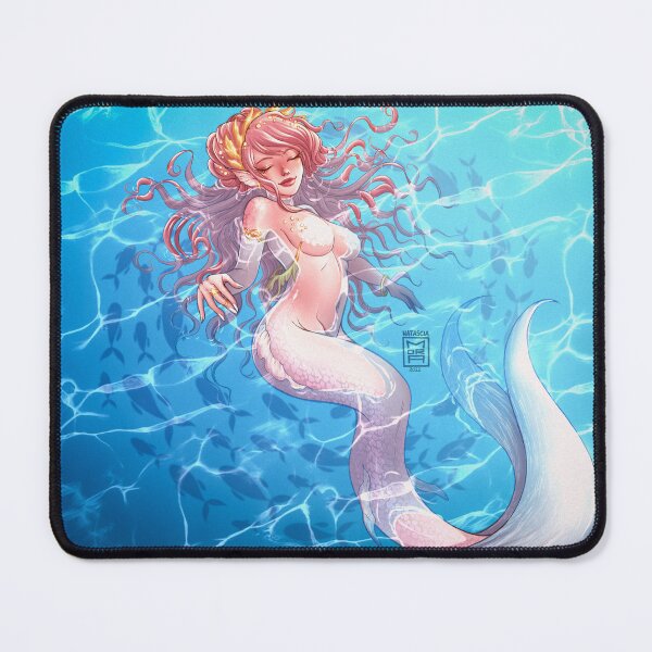 Item preview, White and Pink Mermaid designed and sold by Natascia Mora.