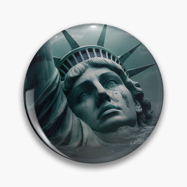 Item preview, Lady Liberty Drowning designed and sold by AgitProPrints.