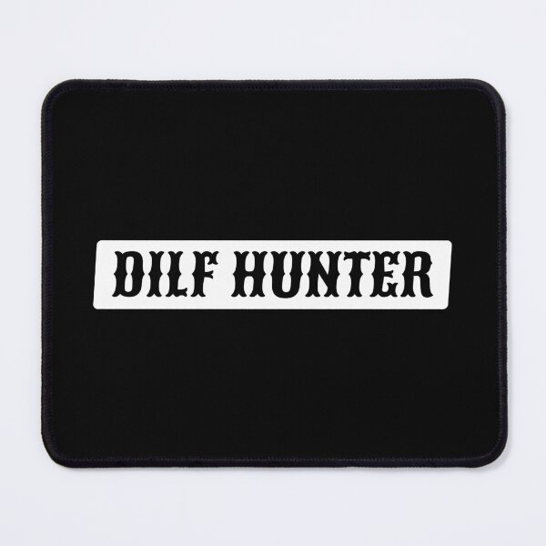Item preview, DILF HUNTER in vintage retro motorcycle letters designed and sold by ItsMemeMachine.