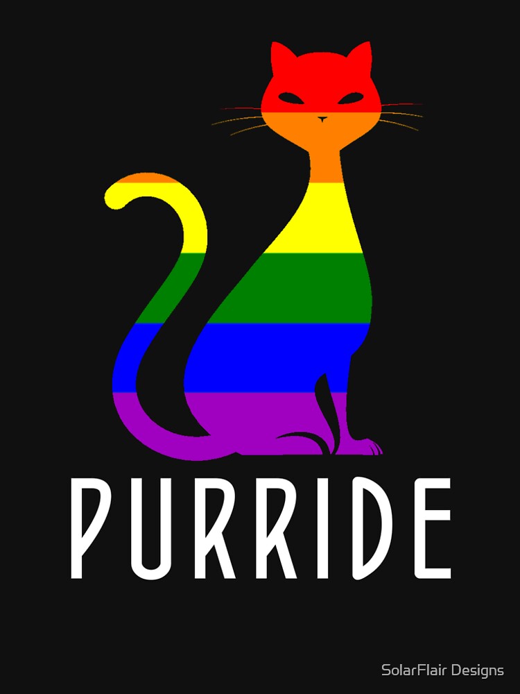 Gay Pride Cat Shirts And Ts Funny Lgbt Rainbow Cat Purride T Shirt By Dburdenbates 3442