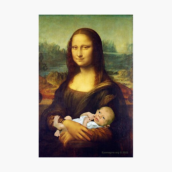 Mona Lisa and Child Photographic Print