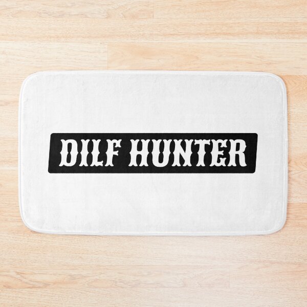 Item preview, DILF HUNTER in vintage retro motorcycle letters designed and sold by ItsMemeMachine.