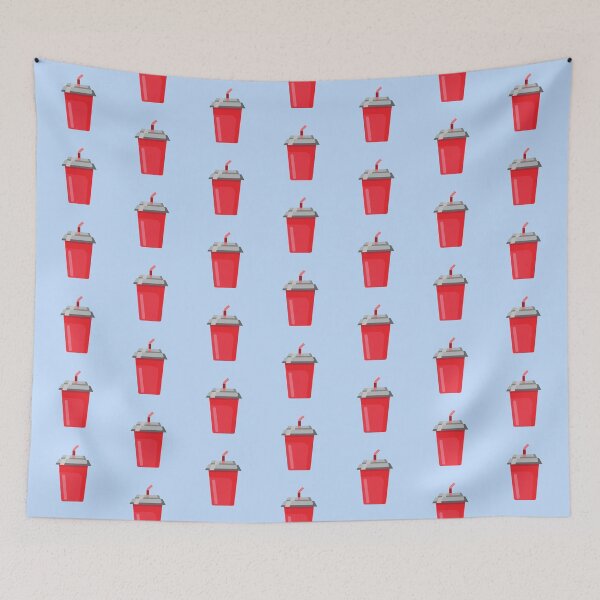 Item preview, Refreshment in Red: A Vibrant Cup Illustration with Straw designed and sold by Graciaisgrace.