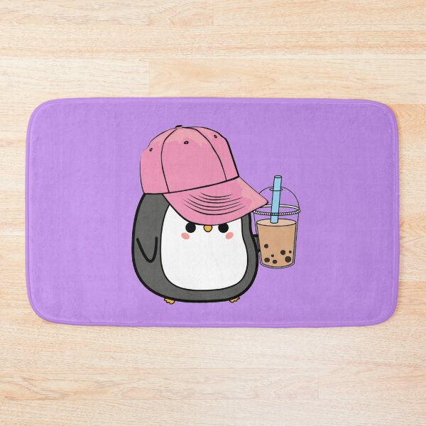 Item preview, Penguin Drinking Bubble Tea - Kawaii designed and sold by LMoonDesigns.