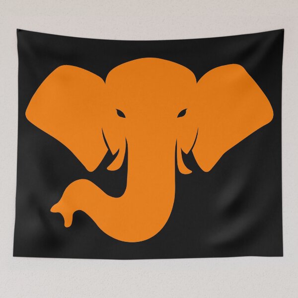 Item preview, orange elephant head designed and sold by andrew JOHNSEN.